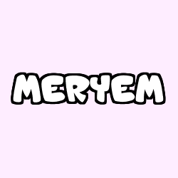 Coloring page first name MERYEM
