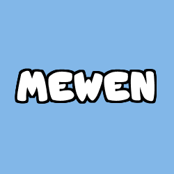 Coloring page first name MEWEN