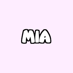 Coloring page first name MIA