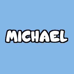 Coloring page first name MICHAEL