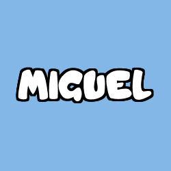 Coloring page first name MIGUEL