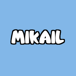 Coloring page first name MIKAIL