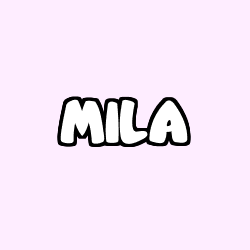 Coloring page first name MILA
