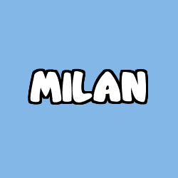 Coloring page first name MILAN