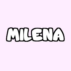 Coloring page first name MILENA