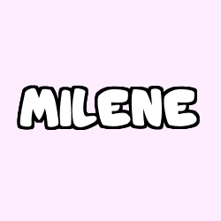 Coloring page first name MILENE