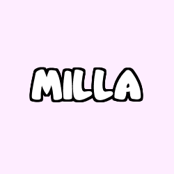 Coloring page first name MILLA