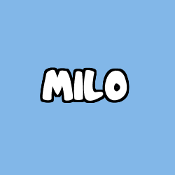 Coloring page first name MILO
