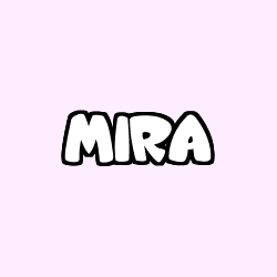 Coloring page first name MIRA