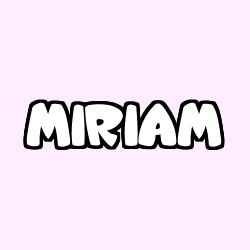 Coloring page first name MIRIAM