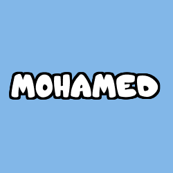 Coloring page first name MOHAMED