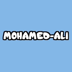 Coloring page first name MOHAMED-ALI