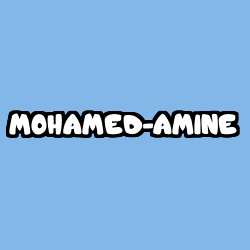 Coloring page first name MOHAMED-AMINE