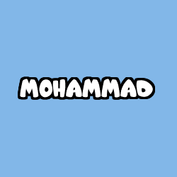Coloring page first name MOHAMMAD