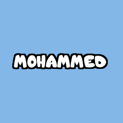 Coloring page first name MOHAMMED