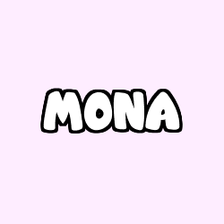 Coloring page first name MONA