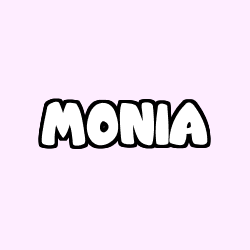 Coloring page first name MONIA