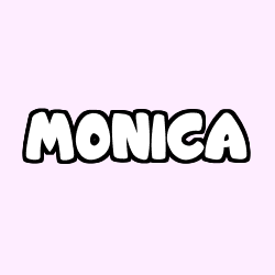 Coloring page first name MONICA