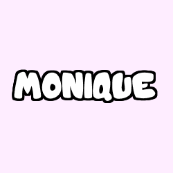 Coloring page first name MONIQUE