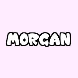 Coloring page first name MORGAN