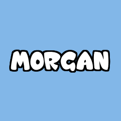 Coloring page first name MORGAN