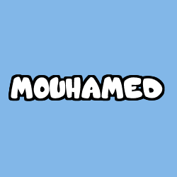 Coloring page first name MOUHAMED