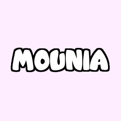 Coloring page first name MOUNIA