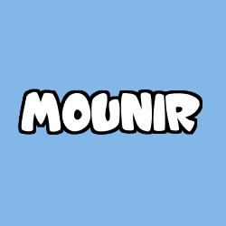 Coloring page first name MOUNIR
