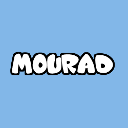 Coloring page first name MOURAD
