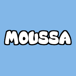 Coloring page first name MOUSSA