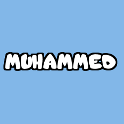 Coloring page first name MUHAMMED