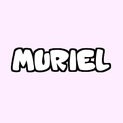 Coloring page first name MURIEL