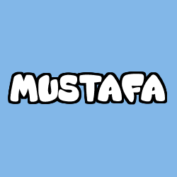 Coloring page first name MUSTAFA