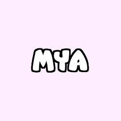 Coloring page first name MYA