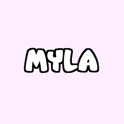 Coloring page first name MYLA