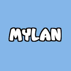 Coloring page first name MYLAN