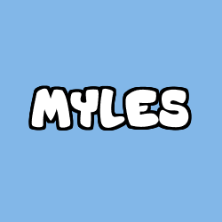 Coloring page first name MYLES