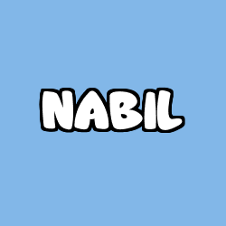 Coloring page first name NABIL