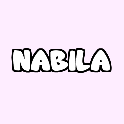 Coloring page first name NABILA