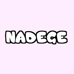 Coloring page first name NADEGE