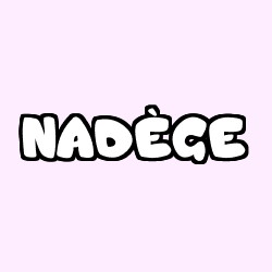 Coloring page first name NADÈGE