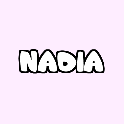 Coloring page first name NADIA