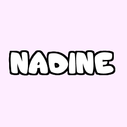 Coloring page first name NADINE
