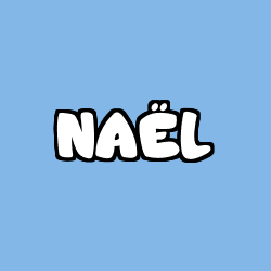 Coloring page first name NAËL