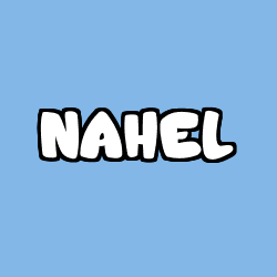 Coloring page first name NAHEL