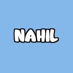 Coloring page first name NAHIL
