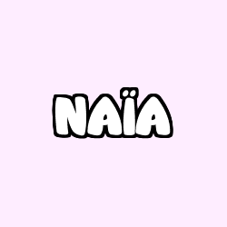 Coloring page first name NAÏA