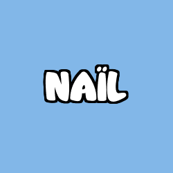 Coloring page first name NAÏL
