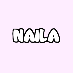 Coloring page first name NAILA