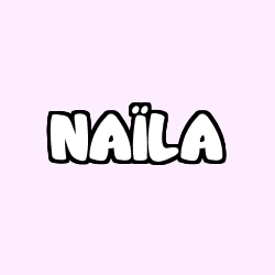 Coloring page first name NAÏLA